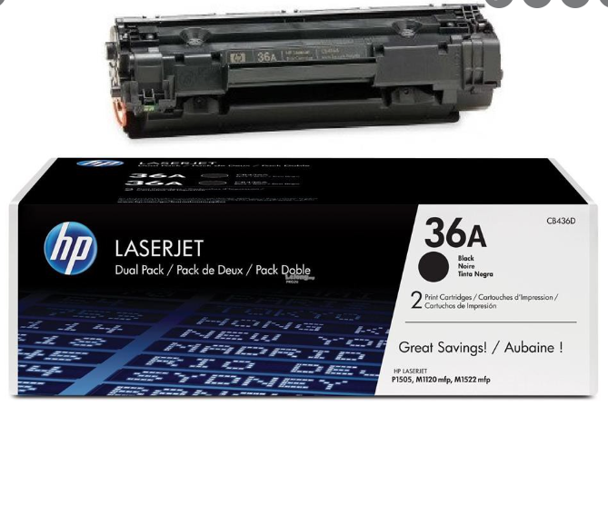 Toner Hp Lj 36A (CB436A) N Toner Hp Lj 36A (CB436A) Negro Dual Pack 2,000 Pag LaserJet P1505n