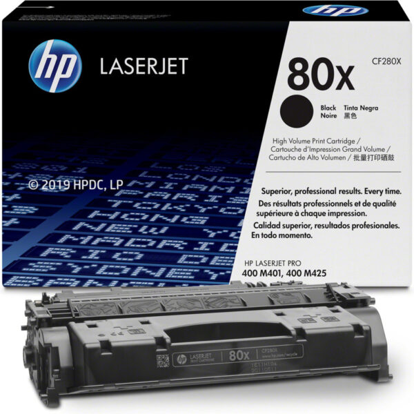 Toner Hp Lj CF280X (80X) Negro 6,900 Pag.