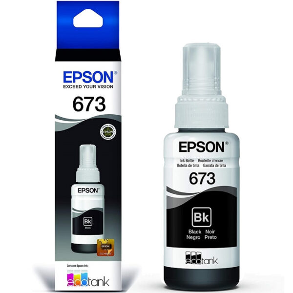Botella de Tinta Epson T673 (T673120) Negro 70ml