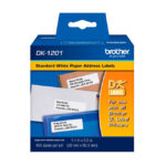 Cinta Brother DK-1201 29mm x 90.3mm (1.1″ x 3.5″) Negro Sobre Blanco 400 Etiquetas
