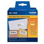 Cinta Brother DK-1209 | Negro Sobre Blanco 29mm x 62mm (1.1″ x 2.4″) 800 Etiquetas