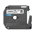Cinta Brother M-231 | Negro sobre Blanco 12mm (1/2″) x 8 mts.