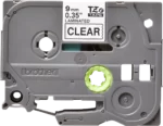 Cinta Brother TZE-121 | Negro sobre Transparente 9mm (3/8″) x 8 mts.