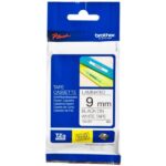 Cinta Brother TZE-221 Negro sobre Blanco 3/8″ (9MM)