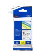 Cinta Brother TZE-241 | Negro Sobre Blanco 18mm (3/4″) x 8 mts.