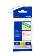 Cinta Brother TZE-242 | Rojo sobre Blanco 18mm (3/4″) x 8 mts.