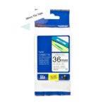 Cinta Brother TZE-261 Negro Sobre Blanco 1.5″ (36MM) x 8 mts.