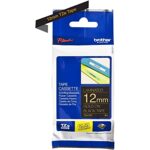Cinta Brother TZE-334 Dorado sobre Negro 12mm (1/2″) x 8 mts.