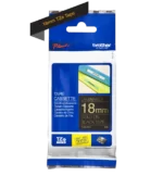 Cinta Brother TZE-344 Dorado sobre Negro 18mm (3/4″) x 8 mts.