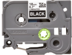 Cinta Brother TZE-345 Blanco sobre Negro 18mm (3/4″) x 8 mts.
