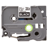 Cinta Brother TZE-355 Blanco sobre Negro 24mm (1″) x 8 mts.