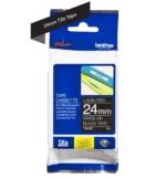 Cinta Brother TZE-355 Blanco sobre Negro 24mm (1″) x 8 mts.