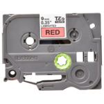 Cinta Brother TZE-421 Negro sobre Rojo 9mm (3/8″) x 8 mts