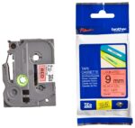 Cinta Brother TZE-421 Negro sobre Rojo 9mm (3/8″) x 8 mts