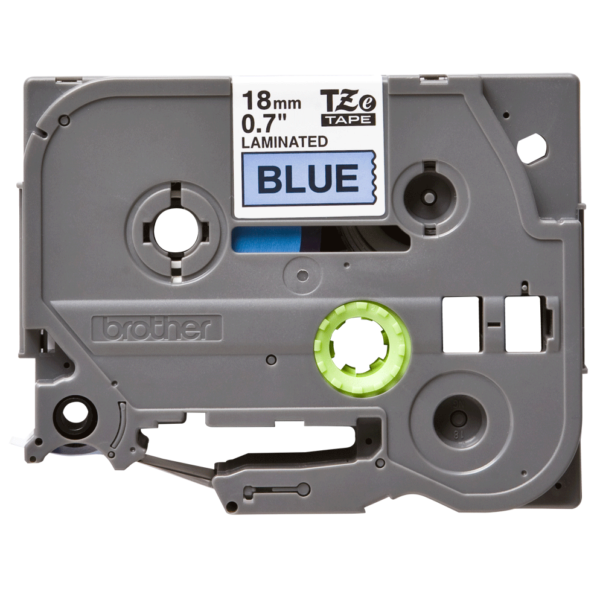 Cinta Brother TZE-541 Negro sobre Azul 18mm (3/4″) x 8 mts