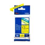 Cinta Brother TZE-631 Negro sobre Amarillo 12mm (1/2″) x 8 mts
