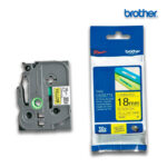 Cinta Brother TZE-641 Negra sobre Amarillo 18mm (3/4″) x 8 mts