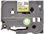 Cinta Brother TZE-651 Negro sobre Amarillo 24mm (1″) x 8 mts