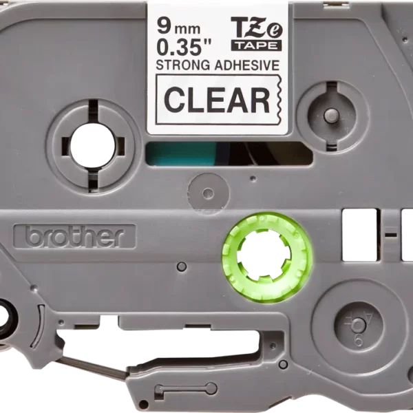Cinta Brother TZE-S121 Negro sobre Transparente 9mm (3/8″) x 8 mts