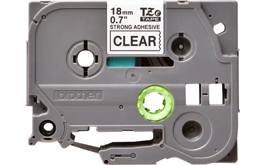 Cinta Brother TZE-S141 Negro sobre Transparente 18mm (3/4″) x 8 mts
