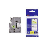 Cinta Brother TZE-S211 Negro sobre Blanco 6mm (1/4″) x 8 mts