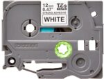 Cinta Brother TZE-S231 Negro sobre Blanco 12mm (1/2″) x 8 mts