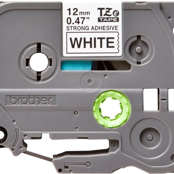Cinta Brother TZE-S231 Negro sobre Blanco 12mm (1/2″) x 8 mts