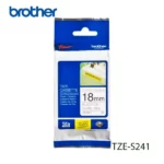 Cinta Brother TZE-S241 Negro sobre Blanco 18mm (3/4″) x 8 mts