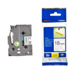 Cinta Brother TZE-S241 Negro sobre Blanco 18mm (3/4″) x 8 mts
