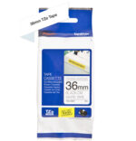 Cinta Brother TZE-S261 Negro sobre Blanco 36mm (1.5″) x 8 mts