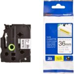 Cinta Brother TZE-S261 Negro sobre Blanco 36mm (1.5″) x 8 mts