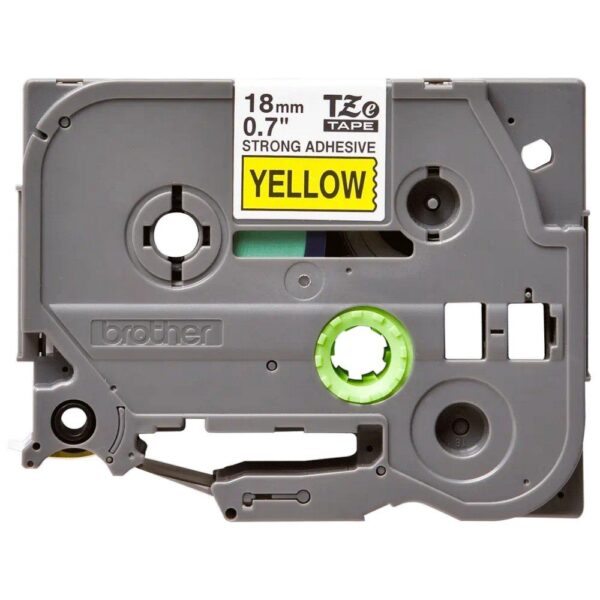 Cinta Brother TZE-S641 Negro sobre Amarillo 18mm (3/4″) x 8 mts