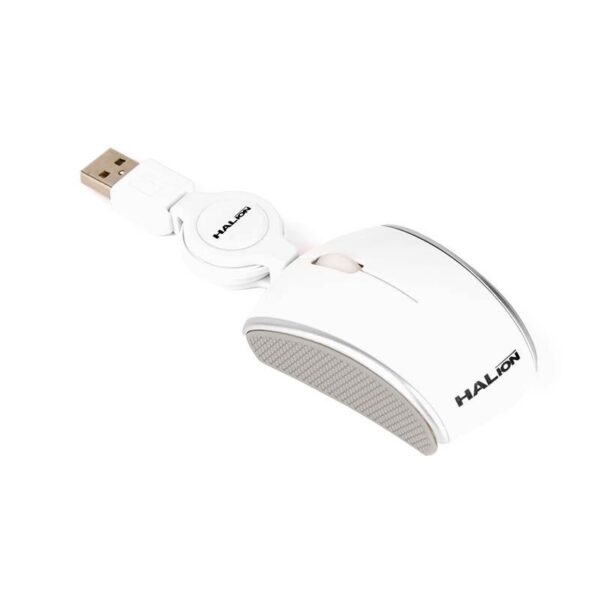 Mouse Halion Ha-480 White Retractil