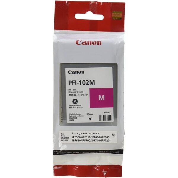 Tinta Canon PFI-102M Magenta 130ML iPF750 iPF710