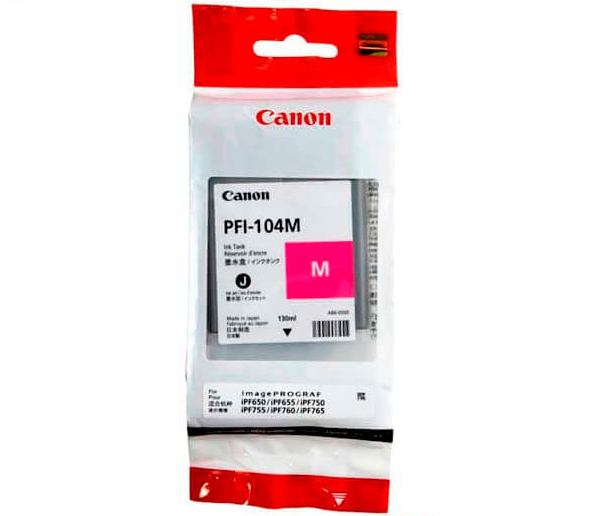 Tinta Canon PFI-104M Magenta 130ML iPF650 iPF755