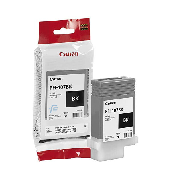 Tinta Canon PFI-107BK Negro 130ML iPF680 iPF685