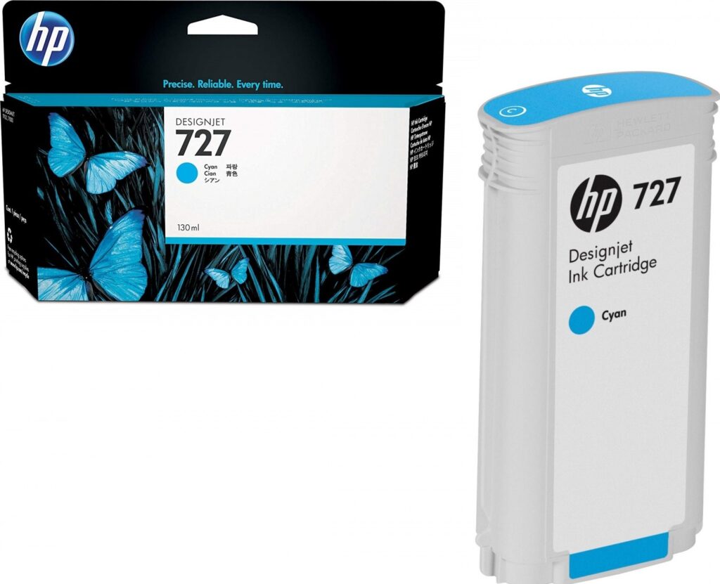 Tinta HP B3P19A (727A) Cyan 130ML DesignJet T1500