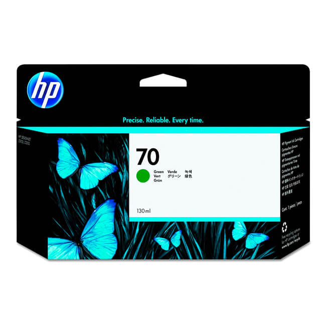 Tinta HP C9457A (70) Green 130ML DesignJet Z2100 Tinta HP C9457A (70) Green 130ML DesignJet Z2100