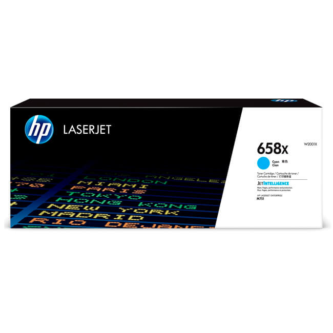 Tóner HP W2001X (658X) Cyan 28,000 Pag Tóner HP W2001X (658X) Cyan 28,000 Pag