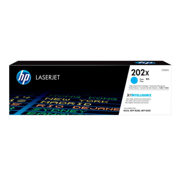 Toner Hp 202X (CF501X) Cyan 2,500pag
