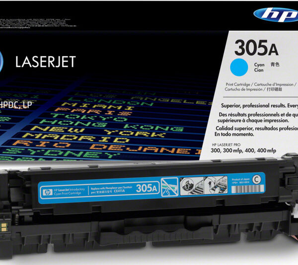 Tóner Hp CE411A (305A) Cyan 2,600 Pag