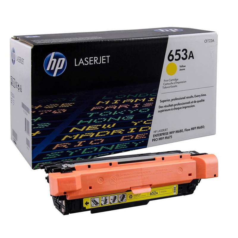 Tóner Hp CF322A (653A) Yellow 16,50 Tóner Hp CF322A (653A) Yellow 16,500 Pag