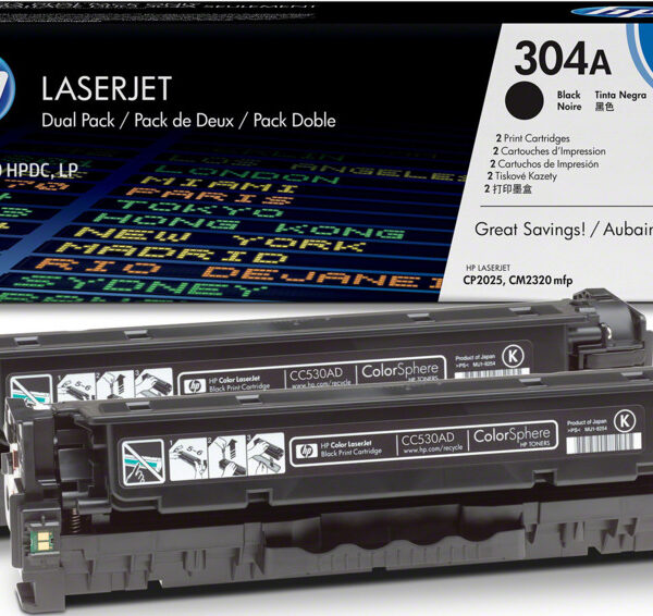 Toner Hp Lj 304AD (CC530AD) Negro 3,500 pag