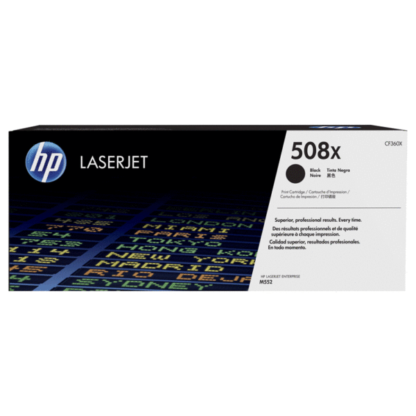 Toner Hp Lj 508X (CF360X) Negro 12,500pg.