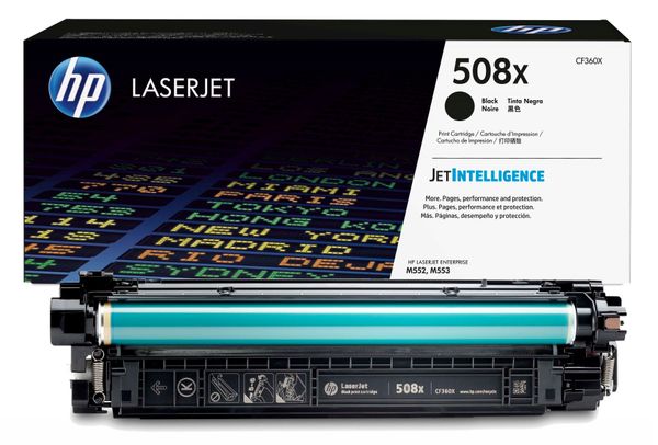 Toner Hp Lj 508X (CF360X) Negro 12,500pg.